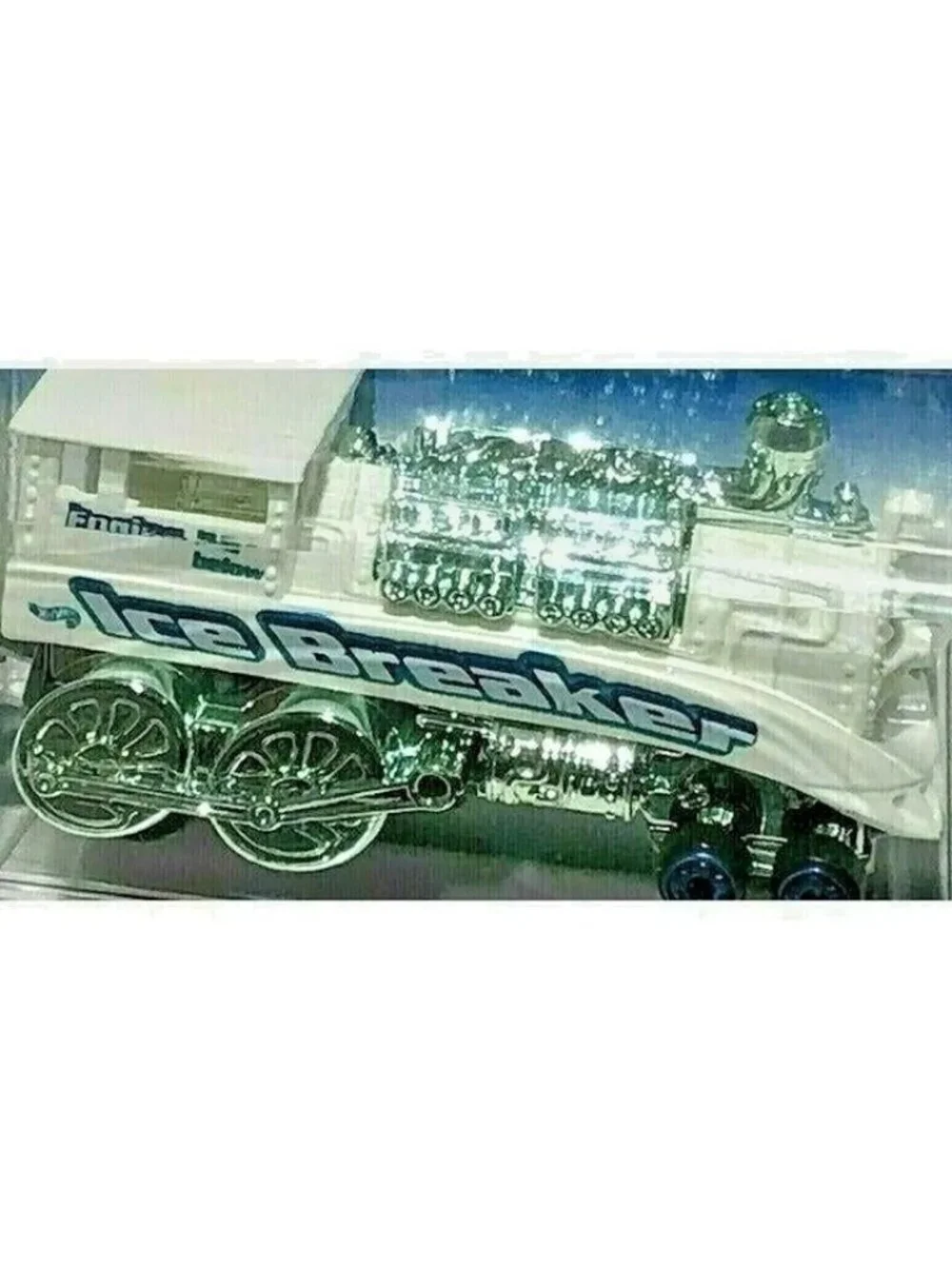 Vintage Hot Wheel Die Cast 1043 Rail Rodder Silver & White Chrome Collector New